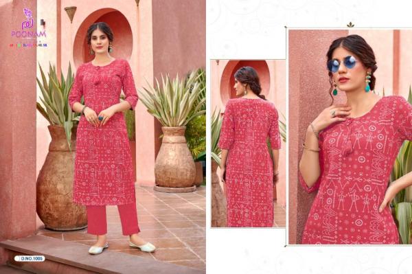 Poonam Rockstar Rayon Slub Kurti With Bottom Collection 